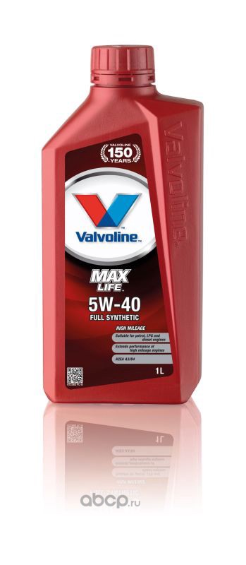 Valvoline 872363 Моторное масло MAXLIFE 5W40 1 L SW