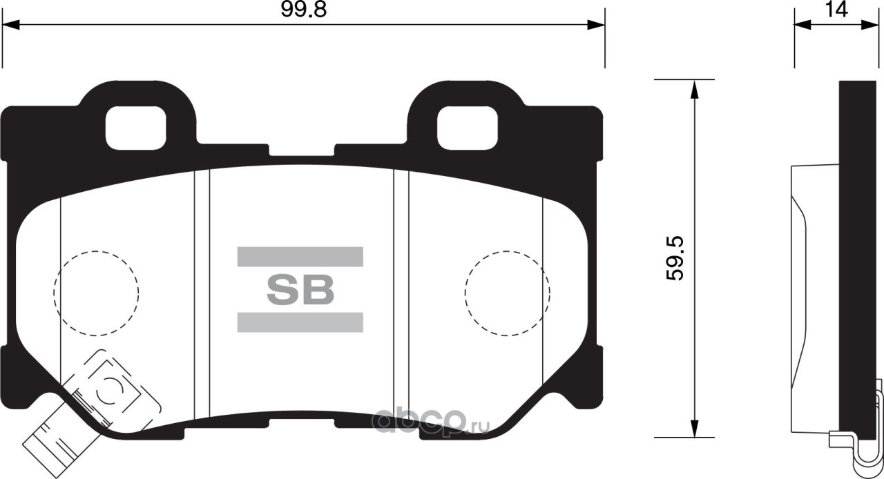 Sangsin brake SP1472 Колодки тормозные