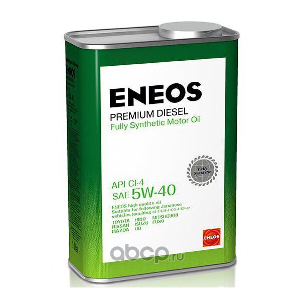 ENEOS 8809478943091 Масло моторное Premium Disel CI-4 5W-40 синтетическое 1 л