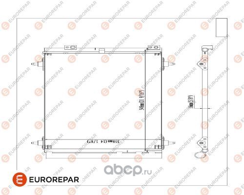 EUROREPAR 1610161980 Радиатор кондиционера PSA C4/ 307/308 1.8/2.0/1.6D/2.0D 02>
