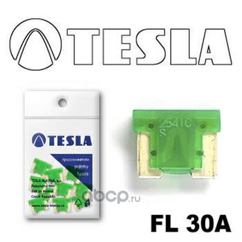 TESLA FL30A10 Предохранитель флажковый EXTRA MINI FL 30A зеленый (уп. 10 шт.)