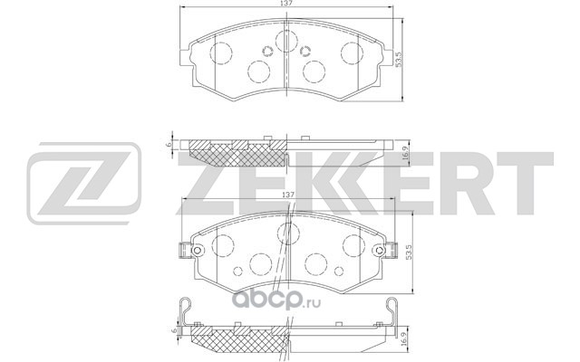 Zekkert BS1774 Заменен на BS-1859 / Колодки торм. диск. перед.