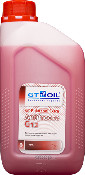 Антифриз GT Polarcool Extra Antifreeze G12 красный,1 кг 1950032214052
