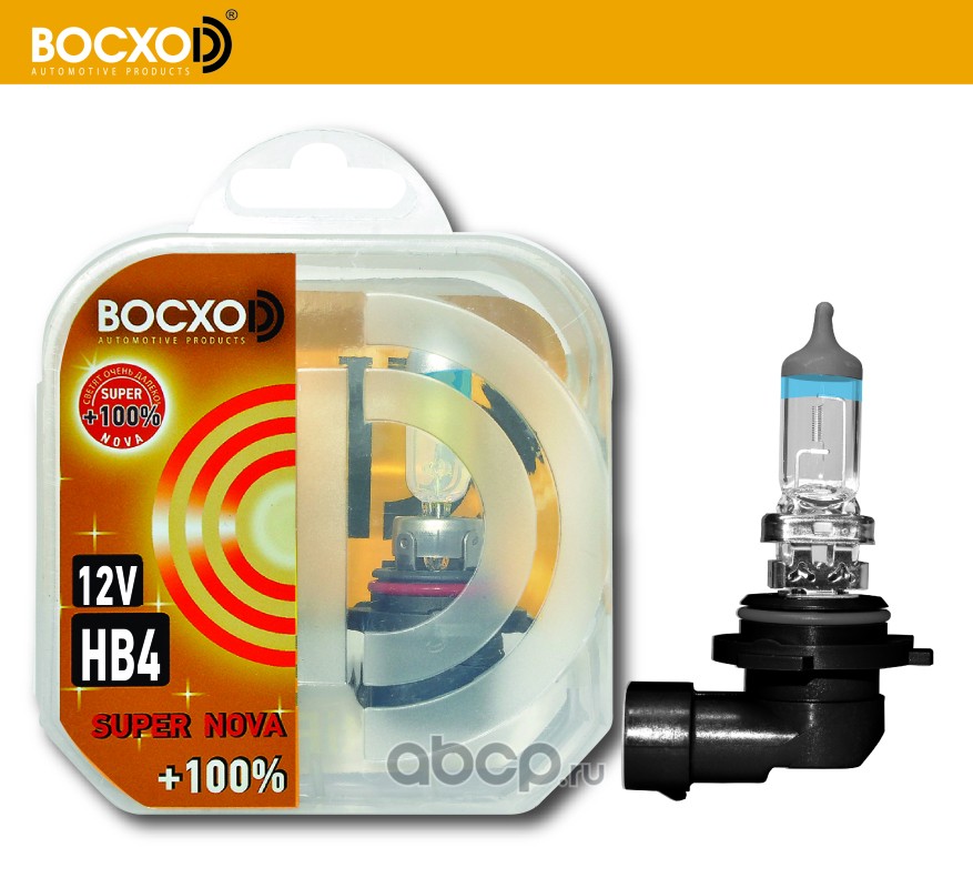 BOCXOD 80904SN Лампа галогенная HB4 51W 12V P22D 2set Super Nova +100% к-т