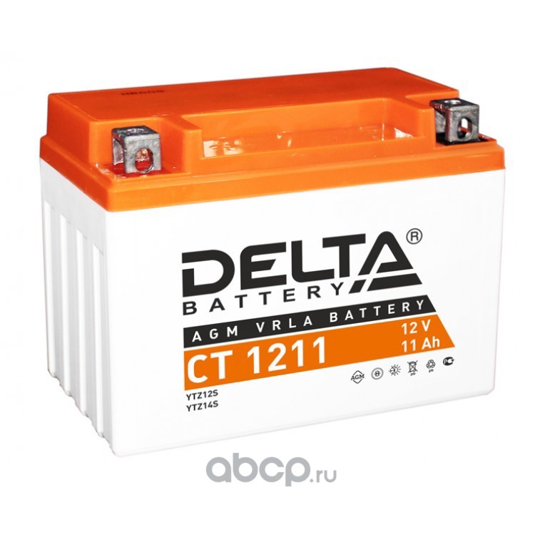 DELTA battery CT1211 Аккумулятор AGM 11 А/ч прямая L+ 151x86x112 EN210 А