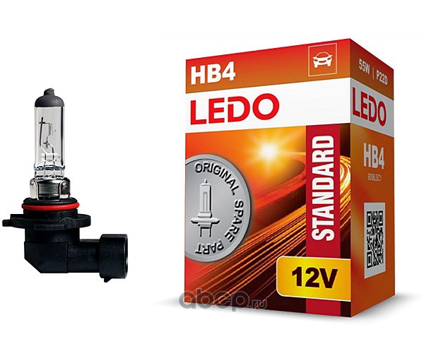 LEDO 9006LSC1 Лампа HB4 LEDO Standard 12V 55W