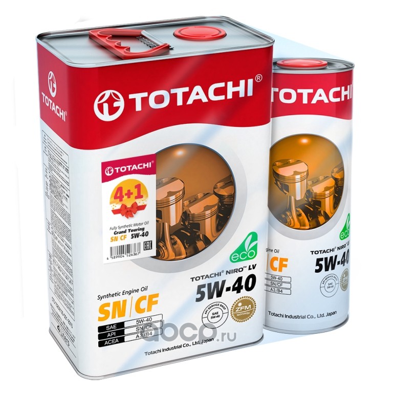 TOTACHI A4589904523540 Масло моторное TOTACHI NIRO LV Synthetic 5W-40 синтетика 5W-40 5 л.