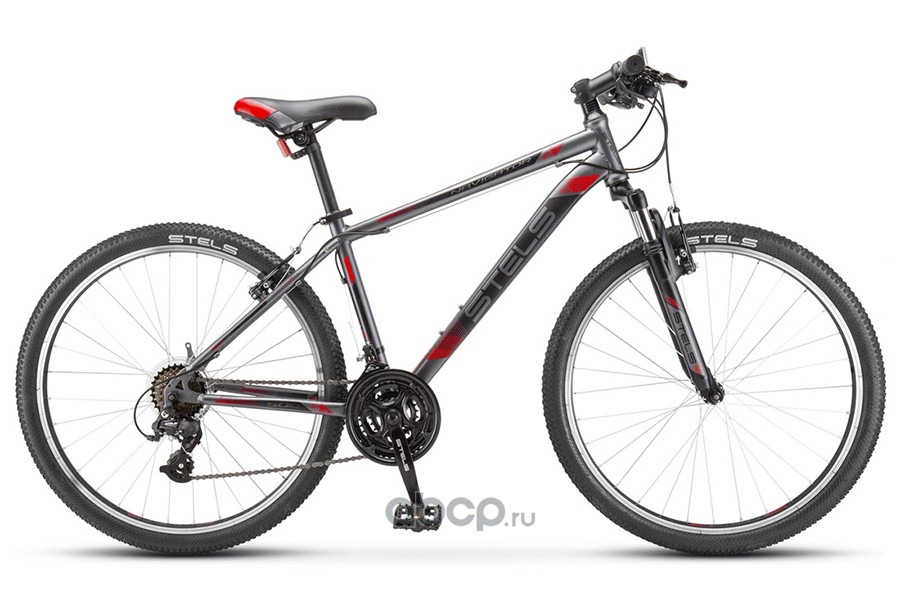 Stels LU082708 Велосипед 26 горный STELS Navigator 500 V (2019) количество скоростей 21 рама сталь 20 черный/красный