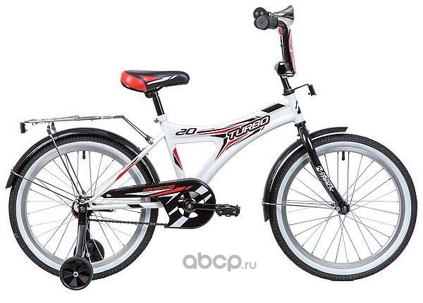 NOVATRACK 207TURBOWT9 Велосипед 20 детский Turbo (2020) количество скоростей 1 рама сталь 12 белый