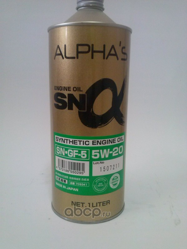 ALPHA'S 709341 Масло моторное синтетика 5W-20 1 л.