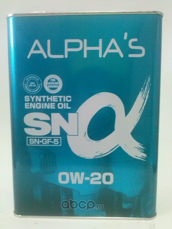 ALPHA'S 709444 Масло моторное синтетика 0W-20 4 л.