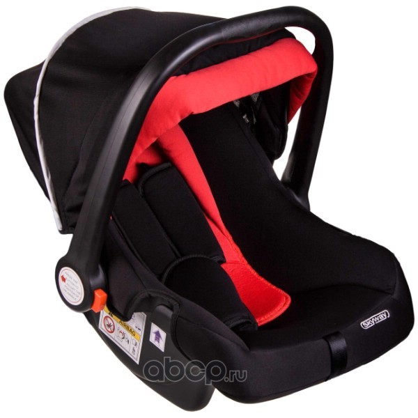 Skyway S02801017 Автокресло детское 0+ гр SKYWAY Егоза (0-13 кг/ 0-1 лет) Черно/Красное