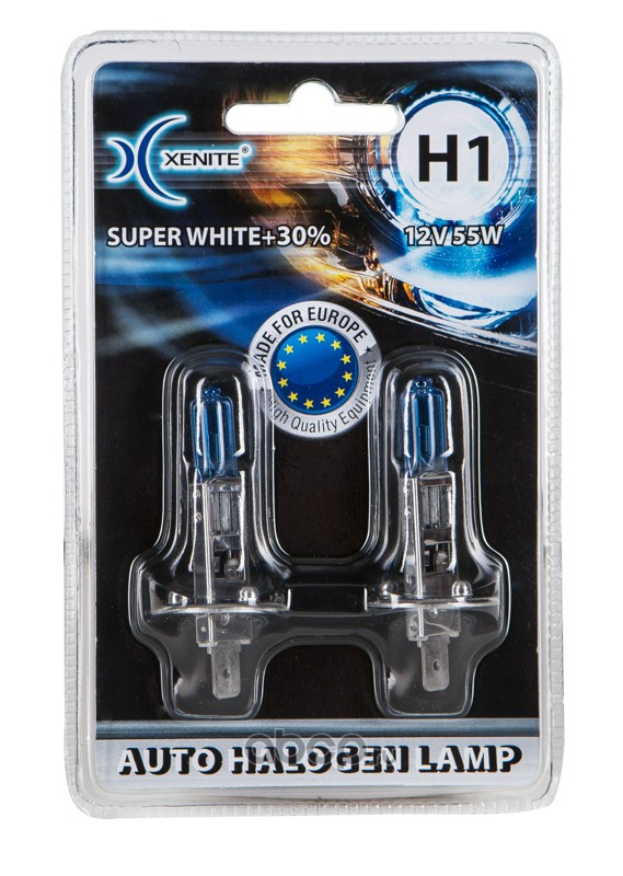 Xenite 1007042 H1 (SUPER WHITE+30%) (P14,5s) 12V 55W Уп. 2шт.