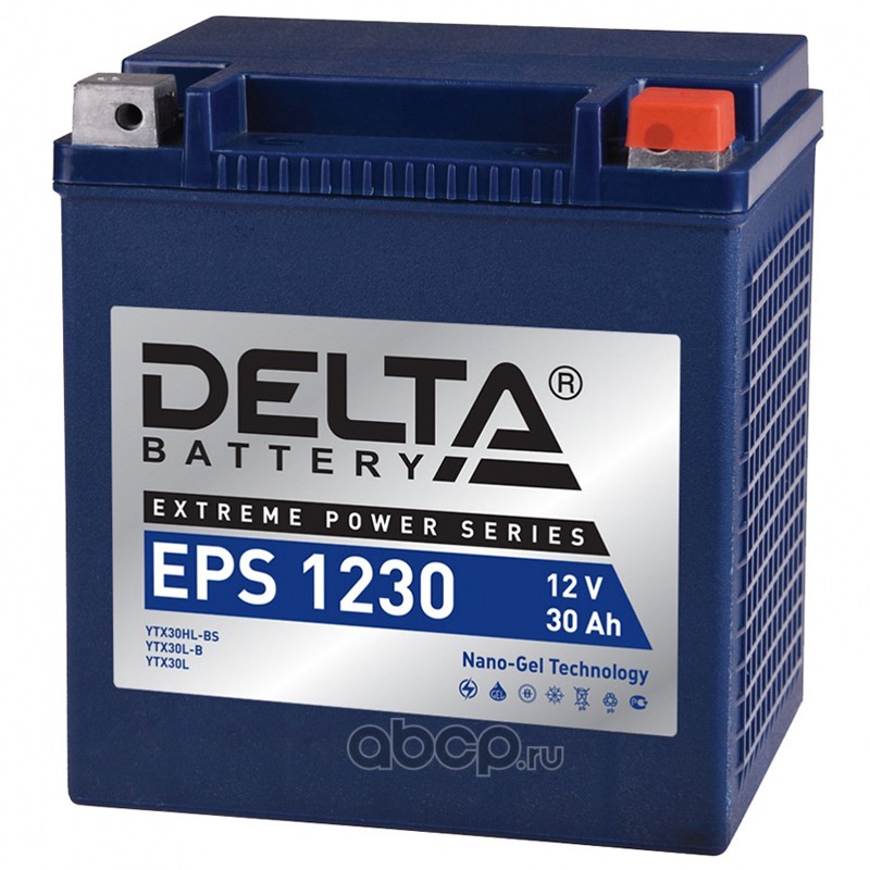 DELTA battery EPS1230 Аккумулятор DELTA Battery AGM EPS 30 А/ч Обратная 166x130x175 EN450 А