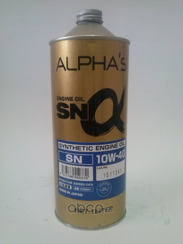 ALPHA'S 709641 Масло моторное синтетика 10W-40 1 л.