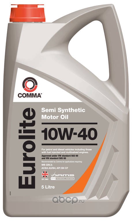COMMA EUL5L Масло моторное полусинтетика 10W-40 5 л.