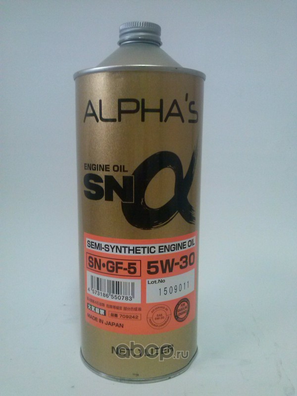 ALPHA'S 709242 Масло моторное полусинтетика 5W-30 1 л.