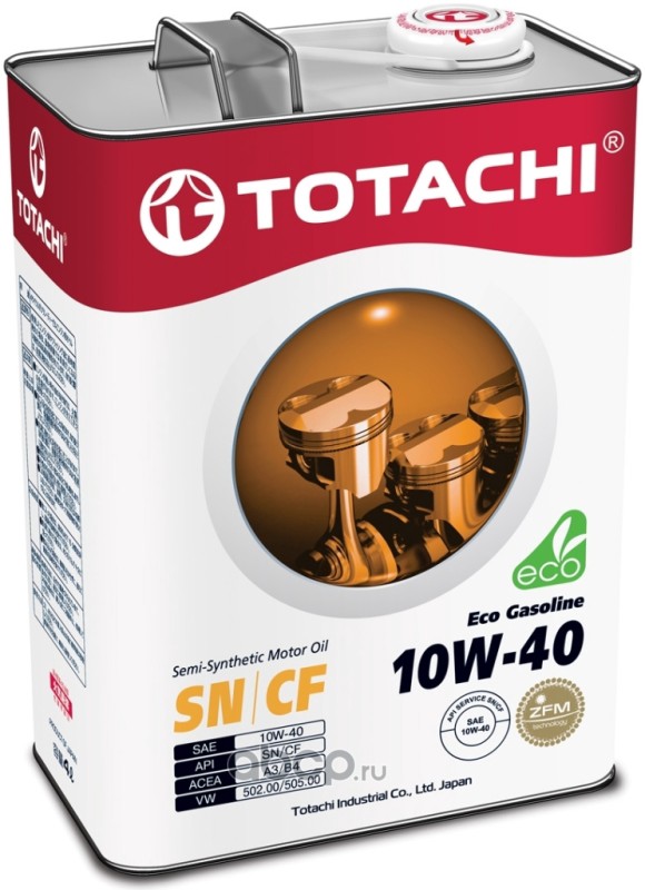 TOTACHI 4589904934919 Масло моторное TOTACHI Eco Gasoline 10W-40 полусинтетика 4 л.