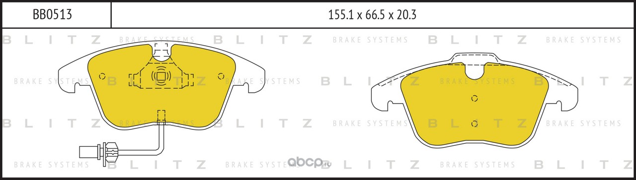Blitz BB0513 Колодки тормозные дисковые передние