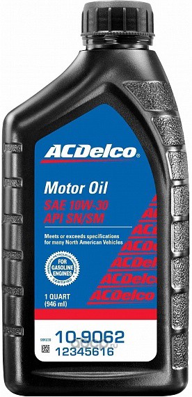 ACDelco 12345616 Моторное масло AC DELCO Motor Oil SAE 10W-30 (0,946л)