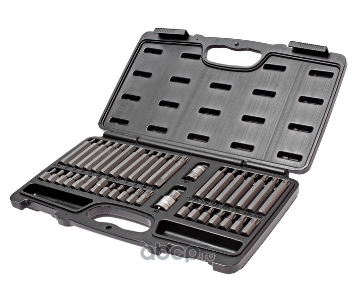 JTC JTC3965 Набор бит TORX, HEX, SPLINE с адаптерами 3/8&quot;&quot; &amp; 1/2&quot;&quot; (в кейсе) 40 предметов  /1/10