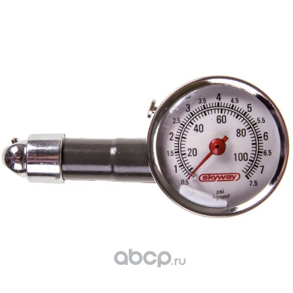 Skyway S07701002 Манометр SKYWAY в метал. корпусе 7,5 АТМ в пластиковом футляре