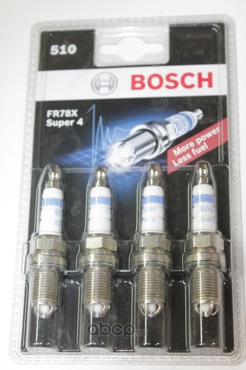 Bosch 242232802 Свеча зажигания компл. (4шт) для а/м ВАЗ 2110 16кл. 4-х электродные FR78X