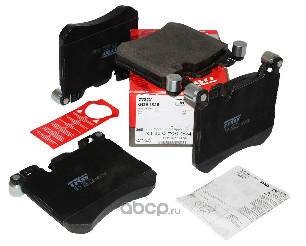 TRW GDB1826 Колодки передние BMW X5-E70/F15 (M) / X6-E71/F16 (M)