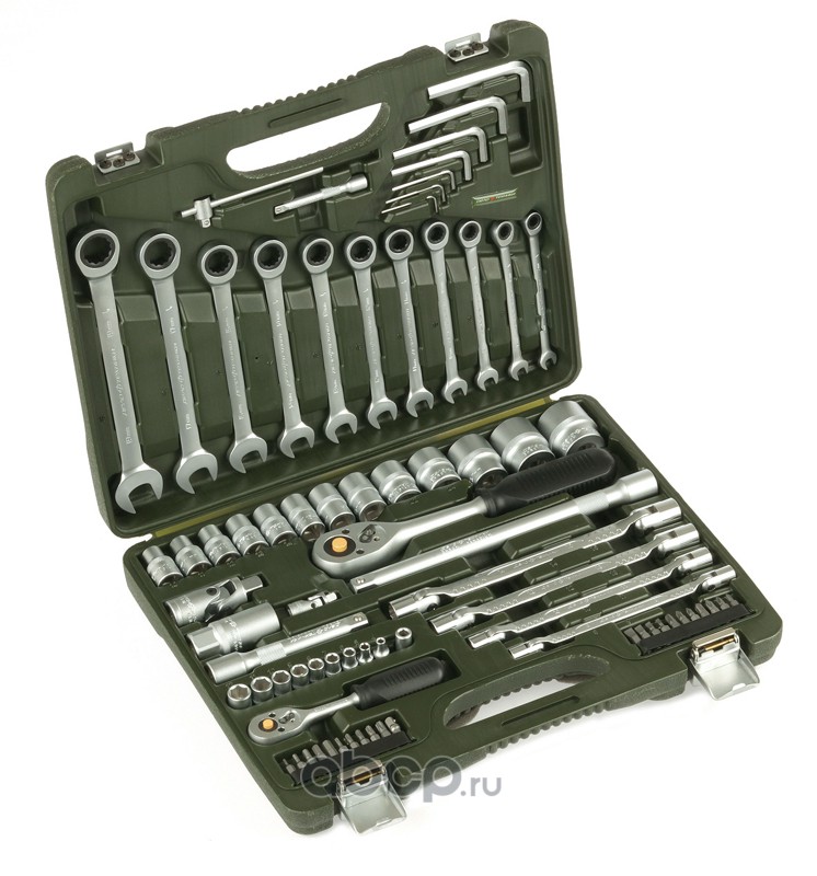 Дело Техники 620778 Набор головок 1/4&quot;, 1/2&quot; с трещоточными ключами  77 предм.