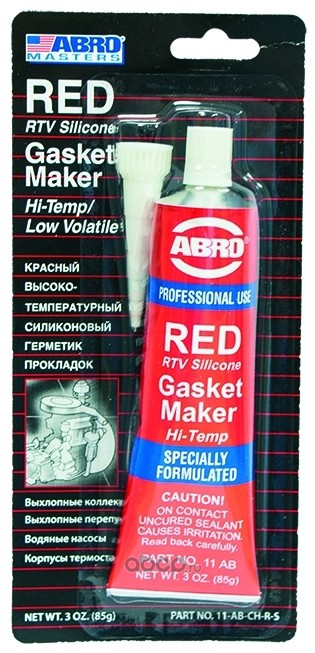 ABRO 11ABCHR ABRO Герметик силиконовый красный (выс.темп.) 85гр. Китай
