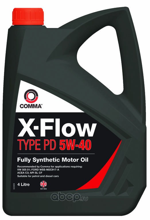 COMMA XFPD4L Масло моторное синтетика 5W-40 4 л.
