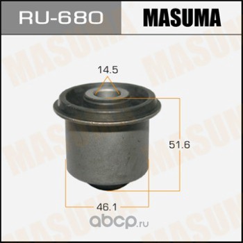 Masuma RU680 Сайлентблок MASUMA  L200/ KA4T PAJERO/MONTERO front up