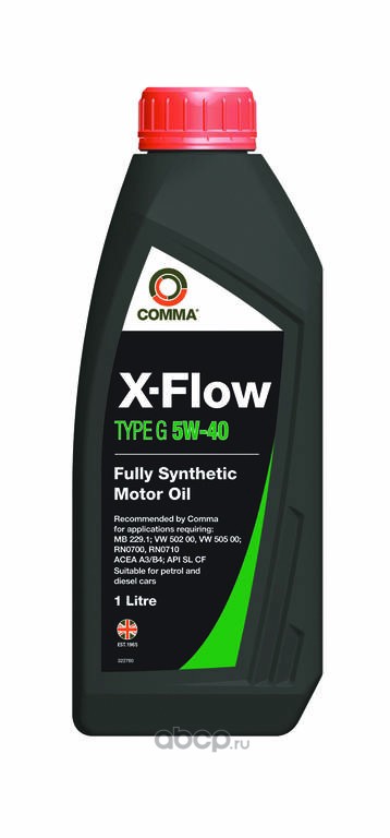 COMMA XFG1L Масло моторное синтетика 5W-40 1 л.