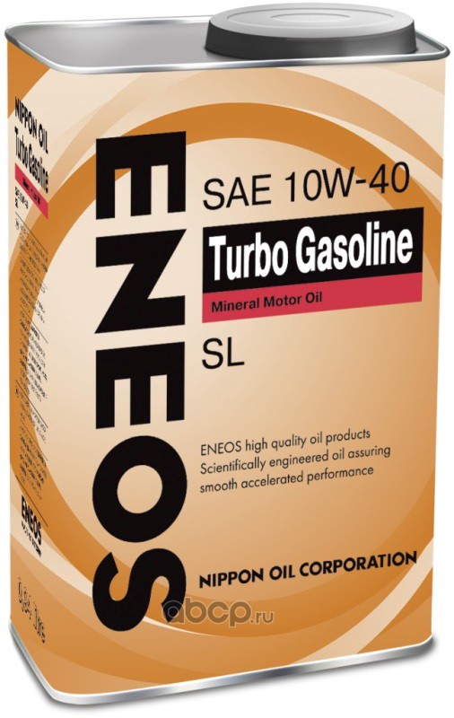 ENEOS OIL1440 Масло моторное ENEOS Turbo Gasoline 10W-40 минеральное 0.940 л.