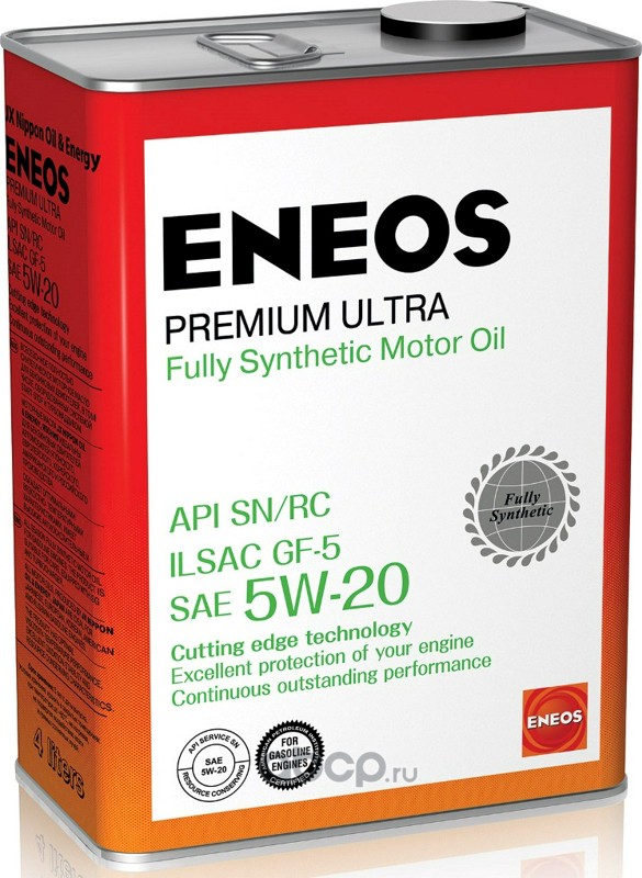 ENEOS 8801252022183 Масло моторное ENEOS Premium Ultra 5W-20 синтетика 5W-20 4 л.