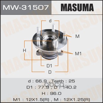 Masuma MW31507 Ступичный узел