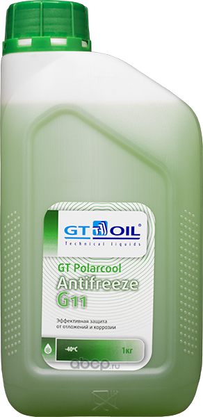 GT OIL 1950032214007 Антифриз GT Polarcool G11 зеленый, 1 кг
