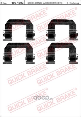 OJD (QUICK BRAKE) 1091693 Комплектующие, колодки дискового тормоза