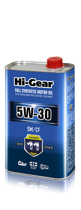 Hi-Gear HG0030 Масло моторное SM/CF 5W-30 синтетическое 1 л