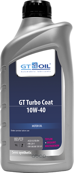 GT OIL 8809059407455 Масло моторное полусинтетика 10W-40 1 л.