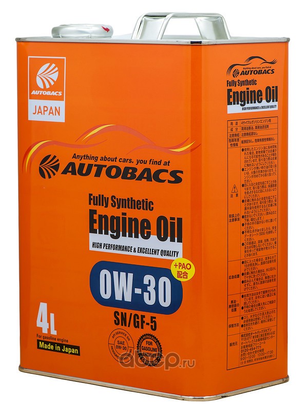 AUTOBACS A01508398 Моторное масло Синтетическое 0W-30 4л