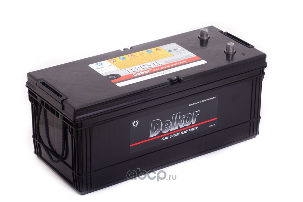 DELKOR 180G51L Батарея аккумуляторная 160А/ч 1090А 12В прямая полярн. станд...