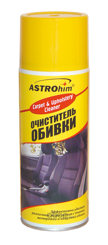 ASTROHIM AC343 Очиститель ковров, велюра и обивки, аэрозоль 520 мл