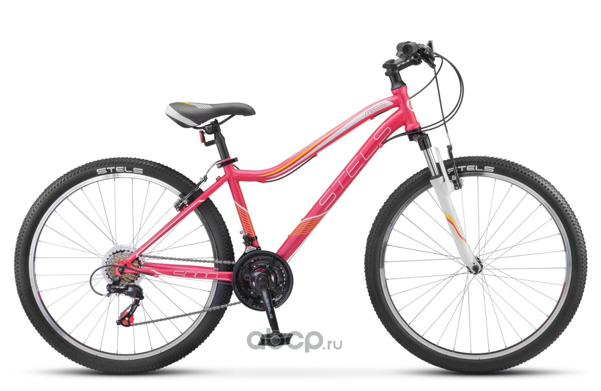 Stels LU074805 Велосипед 26 горный STELS Miss 5000 V (2018) количество скоростей 21 рама сталь 17 розовый