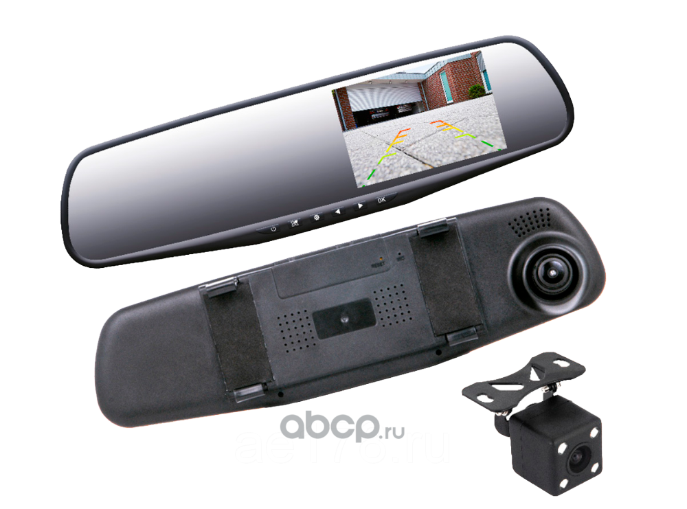 Swat VDR4U Зеркало с видеорегистратором , камера заднего вида, Full HD, 150°