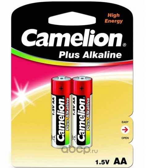 Camelion LR6BP2 Батарейка алкалиновая Plus Alkaline AA 1,5 В упаковка 2 шт.