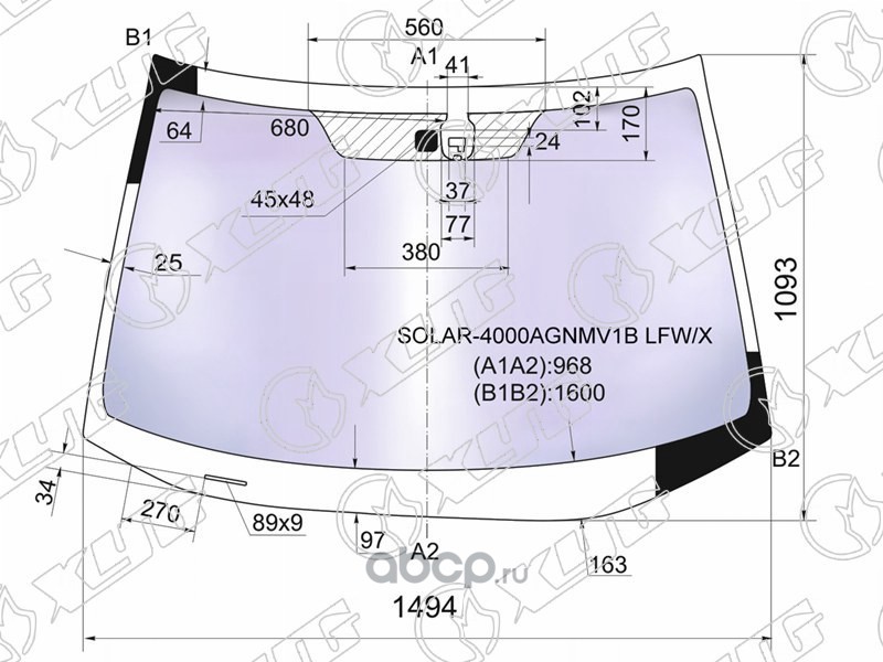 Размер лобового стекла спортейдж