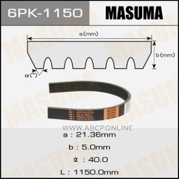 Masuma 6PK1150 Ремень привода навесного оборудования