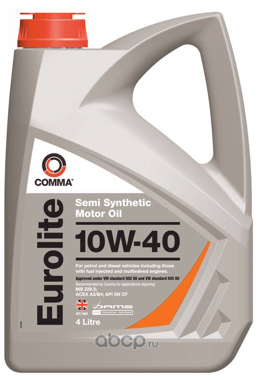 COMMA EUL4L Масло моторное полусинтетика 10W-40 4 л.