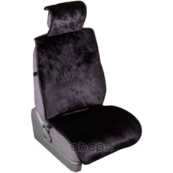 Skyway S03001086 Накидка сиденья мех. иск. мутон 2 предм. SKYWAY ARCTIC Черный Гладкая 1086